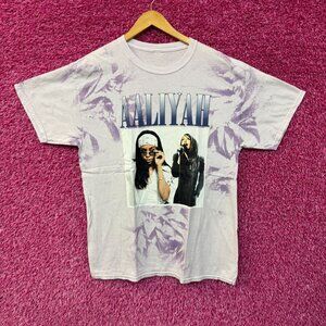 Aaliyah Queen of RNB Purple Tie Dye Tshirt size Large
